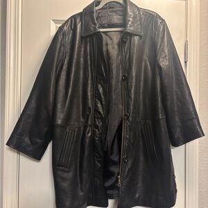 Nuage CGC Collection black genuine leather jacket Size Large